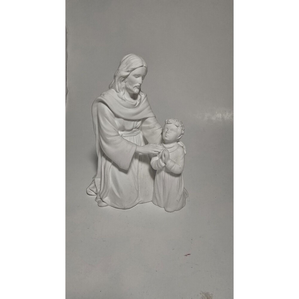 Lenox Jesus Christian Figurine Bone China Handmade A Child's Prayer Statue